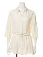 シャツぺプラムトップス/LGRY