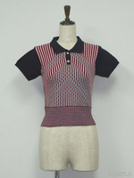 ジャガードニットポロシャツ/YEmix