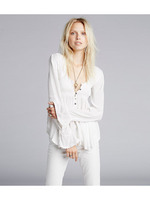 ステッチドレープブラウス/マスタード(033)