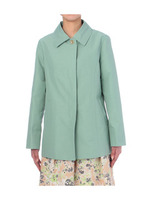 ステンカラー比翼ショートコート/ライトグリーン(021)