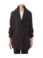 スラブヤーンロングニットカーディガン/ブラック(019)