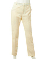 ズットボーレストライプ細身パンツ/WHTxGRY