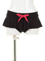 ソリッド　フリル　パンツ/ブラック