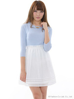 チェックオーガンギャザースカート/ピンク