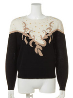 デザインパワショルニット/ブラック