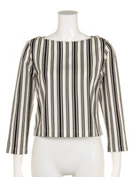 トラッドストライプTOPS/ネイビー×ホワイト