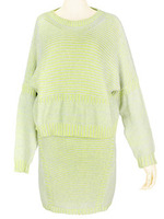 ニットプルオーバー&スカートセット/YELLOW