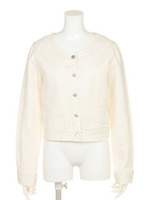 ノーカラーGジャン/オフホワイト