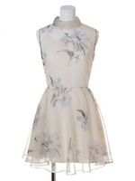 ハイネックオーガンジーワンピ−ス/PNK