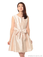 パーティードレス・シャンタンワンピース/クロ