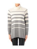 パネルボーダーニット/ライトグリーン(321)