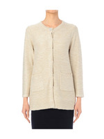 ビジュー使いメランジニットカーディガン/ベージュ系(051)