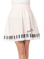 ピアノ柄スカート/キナリ