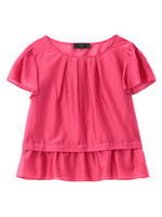 フロントタック&ペプラムブラウス/ピンク系(074)