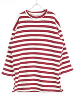 ボーダーチュニックワンピース/レッド
