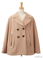 ポンチョコート/ベージュ