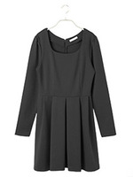 ポンチレディフレアワンピ/ブルー