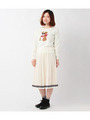 ラインプリーツシフォンスカート/アイボリー(004)