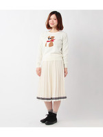 ラインプリーツシフォンスカート/アイボリー(004)