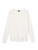 ラウンドヘムニット/ブラック(019)