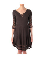 ラブリーメッシュフィット&フレアドレス/グレー系(013)