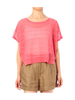 ラメメッシュドルマンニット/ピンク系(372)