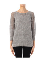 ラメ入りミックスカラープルオーバーニット/パープル系(073)