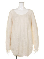 ルーズニットチュニック/ベージュ