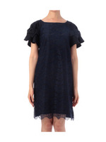 レース&リボンワンピース/ネイビー系(093)