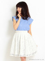 レース×ギンガムリバーシブルスカート【Summer】/アイボリー