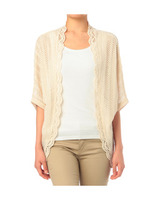 レースニットソーモモンガカーディガン/ブラック(019)