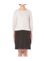 レーヨンストレッチドッキングワンピース/ネイビー(093)