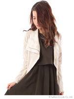 レザーライクカットジャケット15/ブラック