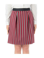 レジメンストライプタックスカート/レッド系(363)