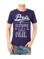 レトロロゴプリントTシャツ/パープル系(083)