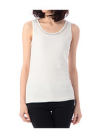 細アビガイル&メタルビーズタンクトップ/ブラック(019)