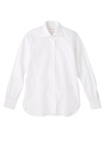 定番120/2ブロードワイドカラーシャツ/ホワイト(001)