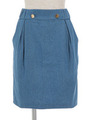 Denim tight skirt/LIGHT-BLUE