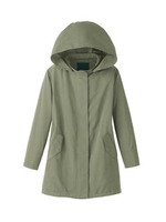 [L]光沢素材ラフシルエットモッズコート/カーキ系(027)