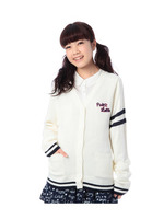 もこもこロゴラインニットカーディガン/ネイビー(093)