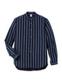グログランストライプオックスシャツ/ブルー系(394)