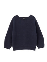 コットンミックスゆるニット/ネイビー(093)