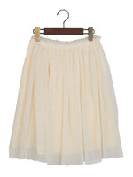 チュールxレース／SK/オフホワイト