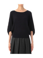 バルーンスリーブプリーツニット/ネイビー系(093)