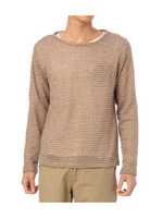 ボーダーニットソー+ロングTシャツSET/ベージュ系(051)