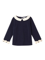 衿付きカットソー/ネイビー(093)