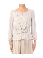 カシュクール風デザインカットソー/ナチュラル(050)