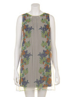 トロピカルフラワーワンピース/BLK