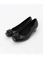 フラワービジューレイン靴/ブラック(019)