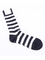 ローゲージボーダーソックス/ブルー系(395)